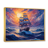 Ship Sailing The High Seas - Boat Canvas Wall Art