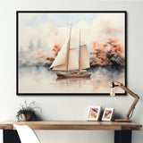 Minimalism Sailing Boat Solitude I - Boat Canvas Wall Art