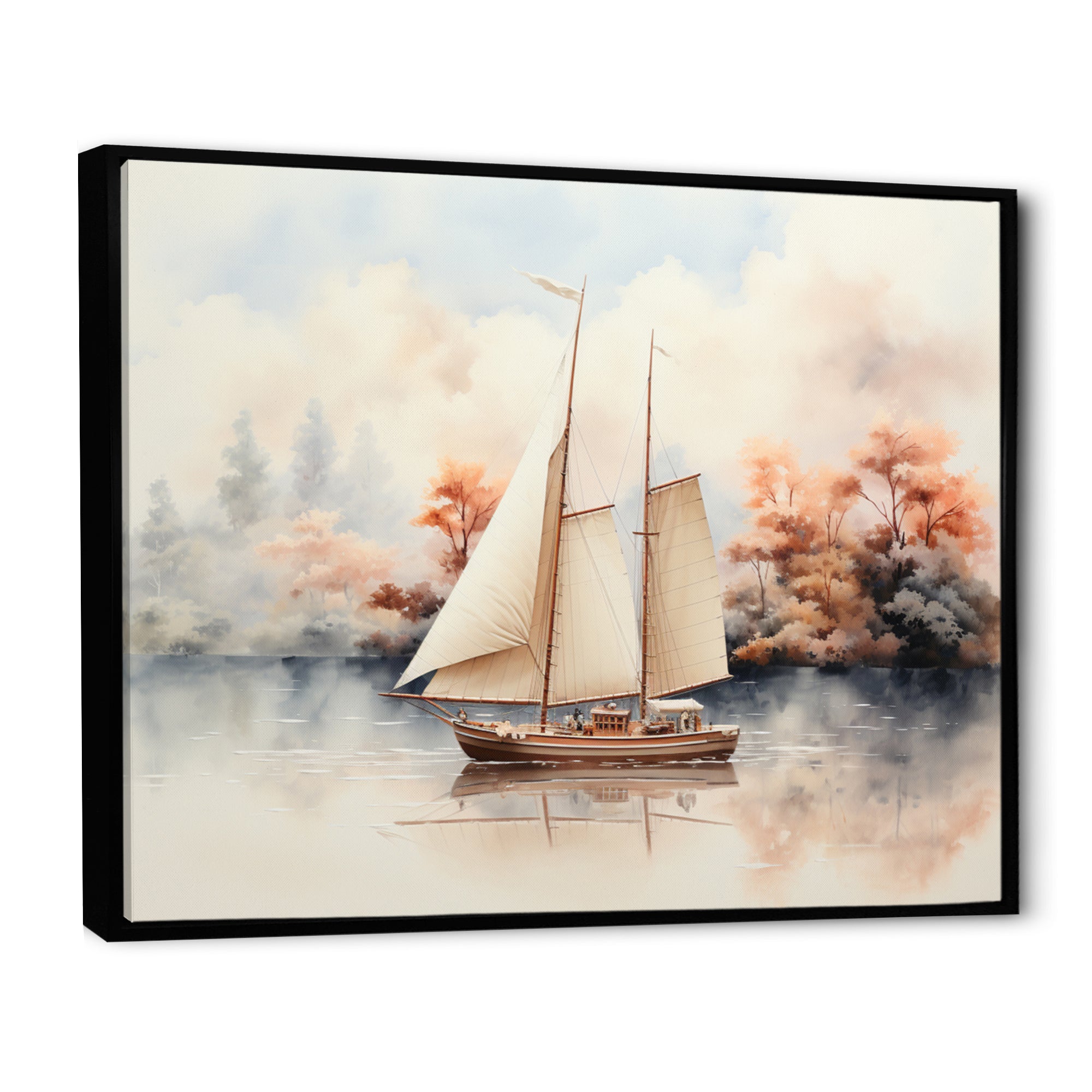 Minimalism Sailing Boat Solitude I - Boat Canvas Wall Art
