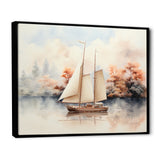 Minimalism Sailing Boat Solitude I - Boat Canvas Wall Art