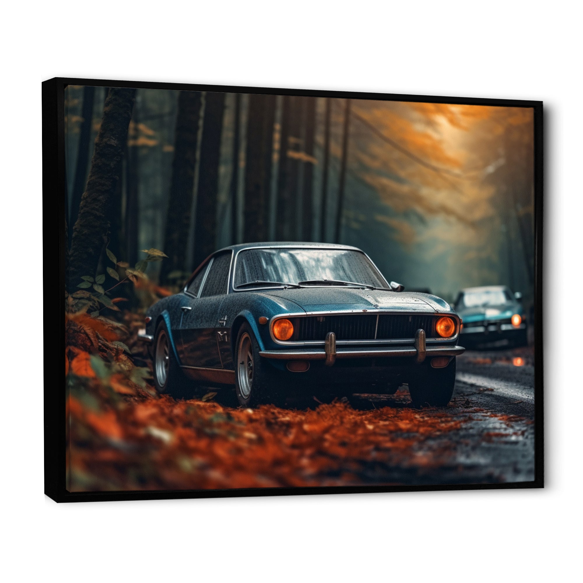 Mustang Forest Drives I - Car Muscle Car Canvas Wall Art