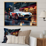 Classics Cobra Car At Night I - Car Old American Canvas Wall Art