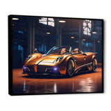 Neon Italian Exotic Car - Neon Car Canvas Wall Art