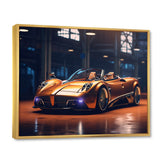 Neon Italian Exotic Car - Neon Car Canvas Wall Art