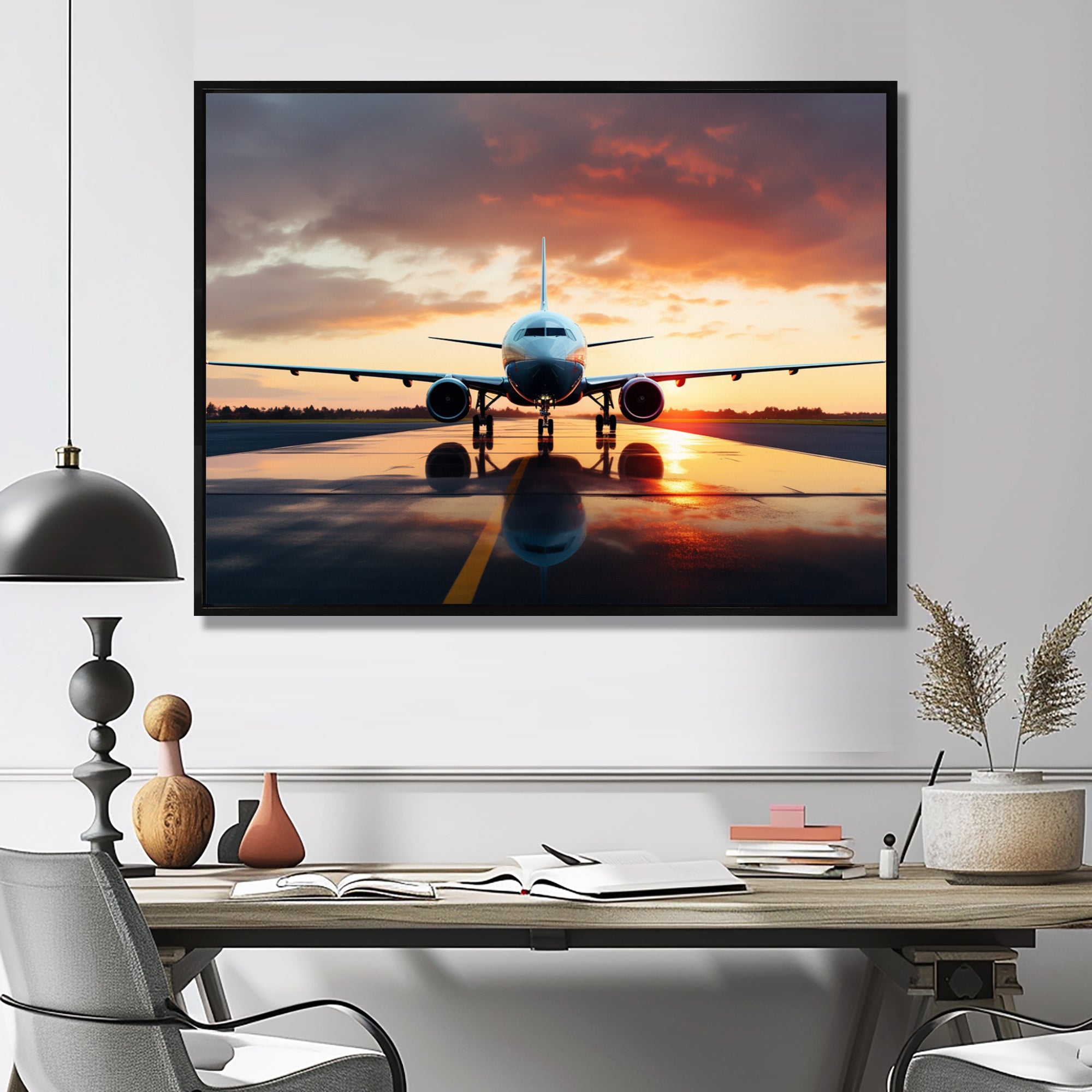 Ready For Take Off Plane Photo - Plane Canvas Wall Art