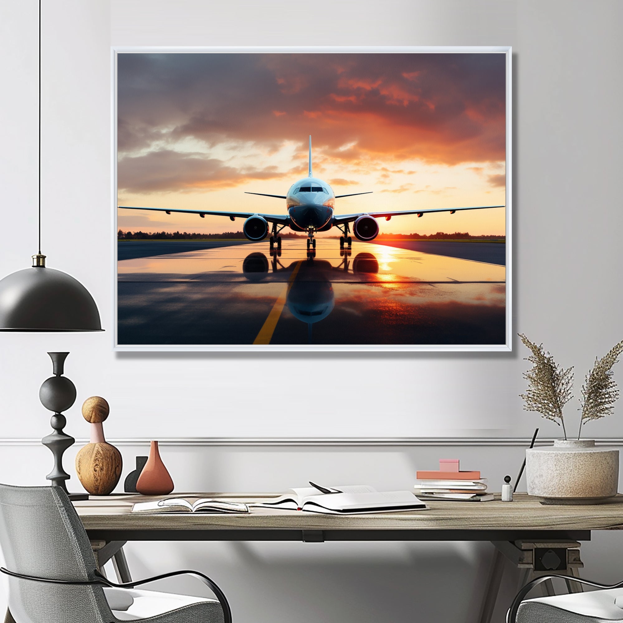 Ready For Take Off Plane Photo - Plane Canvas Wall Art