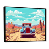 Old American Car In Nevada I - Car Old American Canvas Wall Art