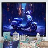 Scooter City Rides I - Scooter Canvas Wall Art