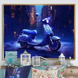 Scooter City Rides I - Scooter Canvas Wall Art