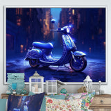 Scooter City Rides I - Scooter Canvas Wall Art