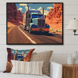 Semi Tractor - Truck Canvas Wall Art