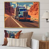 Semi Tractor - Truck Canvas Wall Art