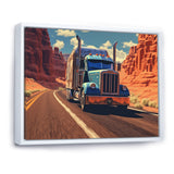 Semi Tractor - Truck Canvas Wall Art