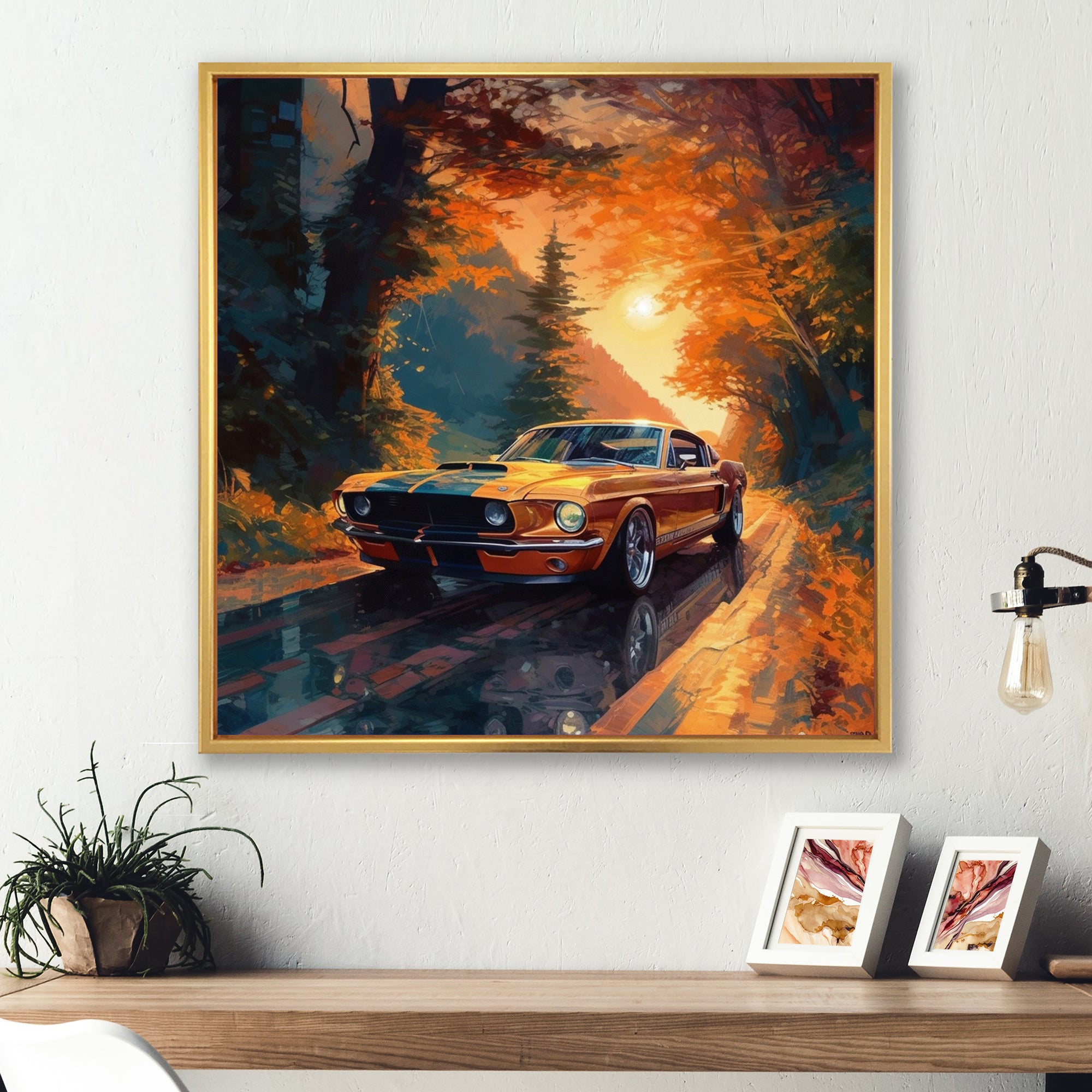 Muscle Car Late Drives I - Car Muscle Car Canvas Wall Art