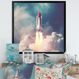 Space Ship Taking Off I - Space Shuttle Canvas Wall Art
