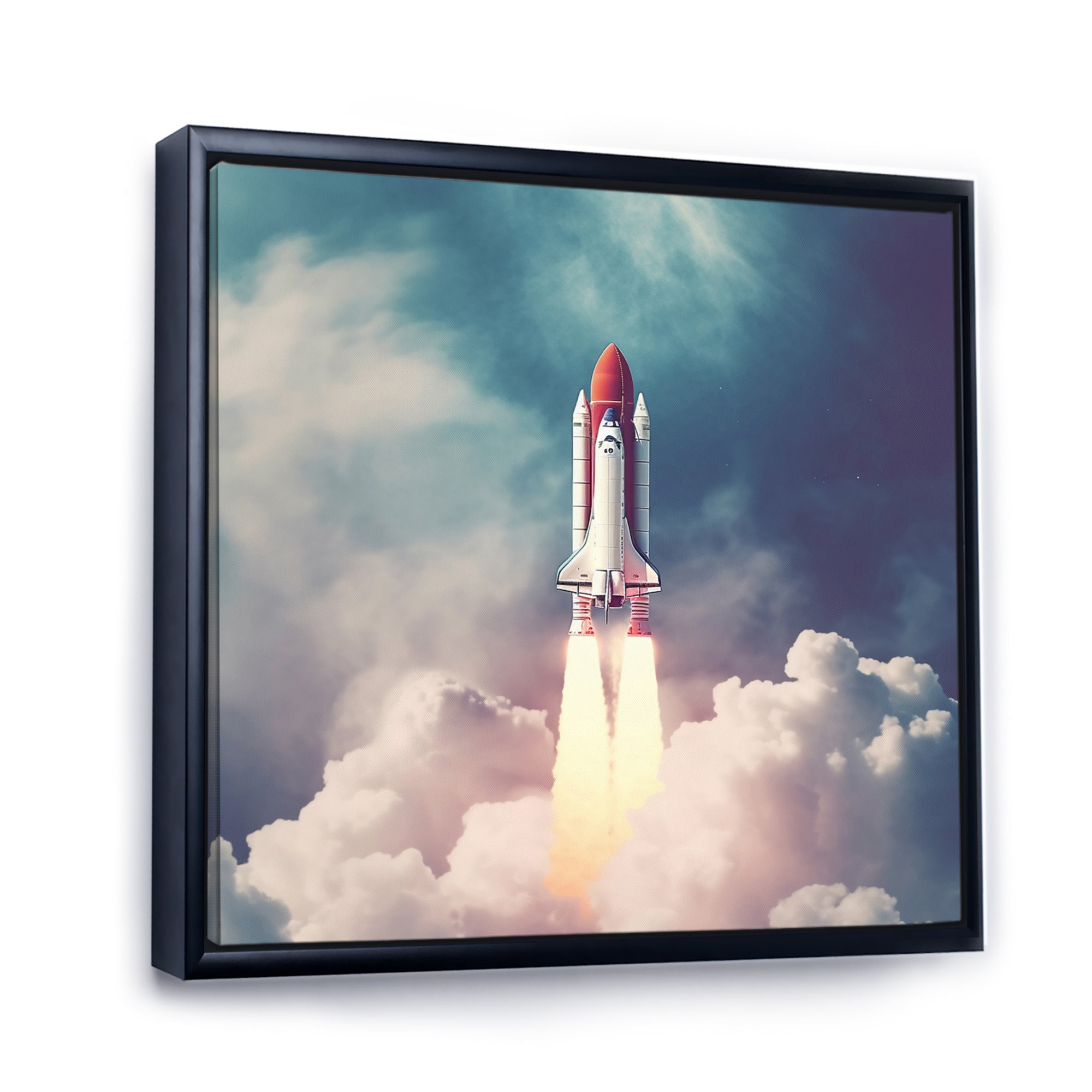 Space Ship Taking Off I - Space Shuttle Canvas Wall Art