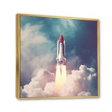 Space Ship Taking Off I - Space Shuttle Canvas Wall Art