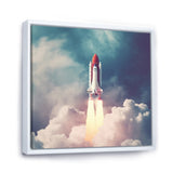 Space Ship Taking Off I - Space Shuttle Canvas Wall Art