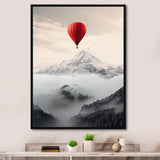 Hot Air Ballon In The Mountains I - Hot Air Balloon Canvas Wall Art