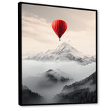 Hot Air Ballon In The Mountains I - Hot Air Balloon Canvas Wall Art