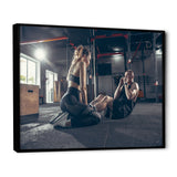 Couple Training I - Aerobic & Bodybuilding Canvas Wall Art
