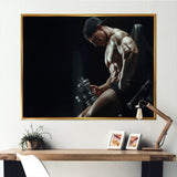 Bodybuilder Fitness Workout - Aerobic & Bodybuilding Canvas Wall Art