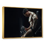 Bodybuilder Fitness Workout - Aerobic & Bodybuilding Canvas Wall Art