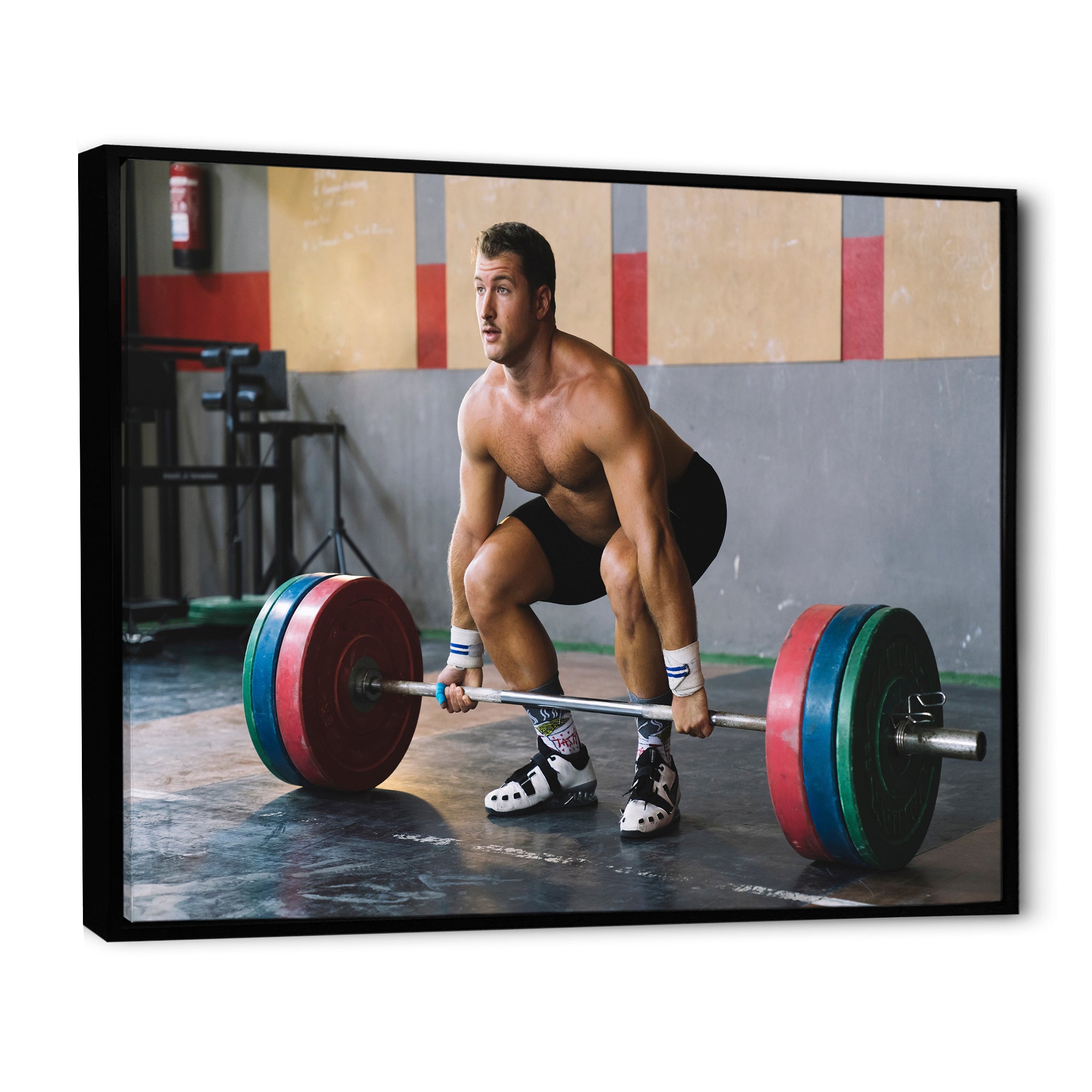 Bodybuilder Deadlift - Aerobic & Bodybuilding Canvas Wall Art