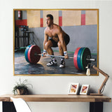 Bodybuilder Deadlift - Aerobic & Bodybuilding Canvas Wall Art