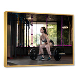 Woman Bodybuilding Workout - Aerobic & Bodybuilding Canvas Wall Art
