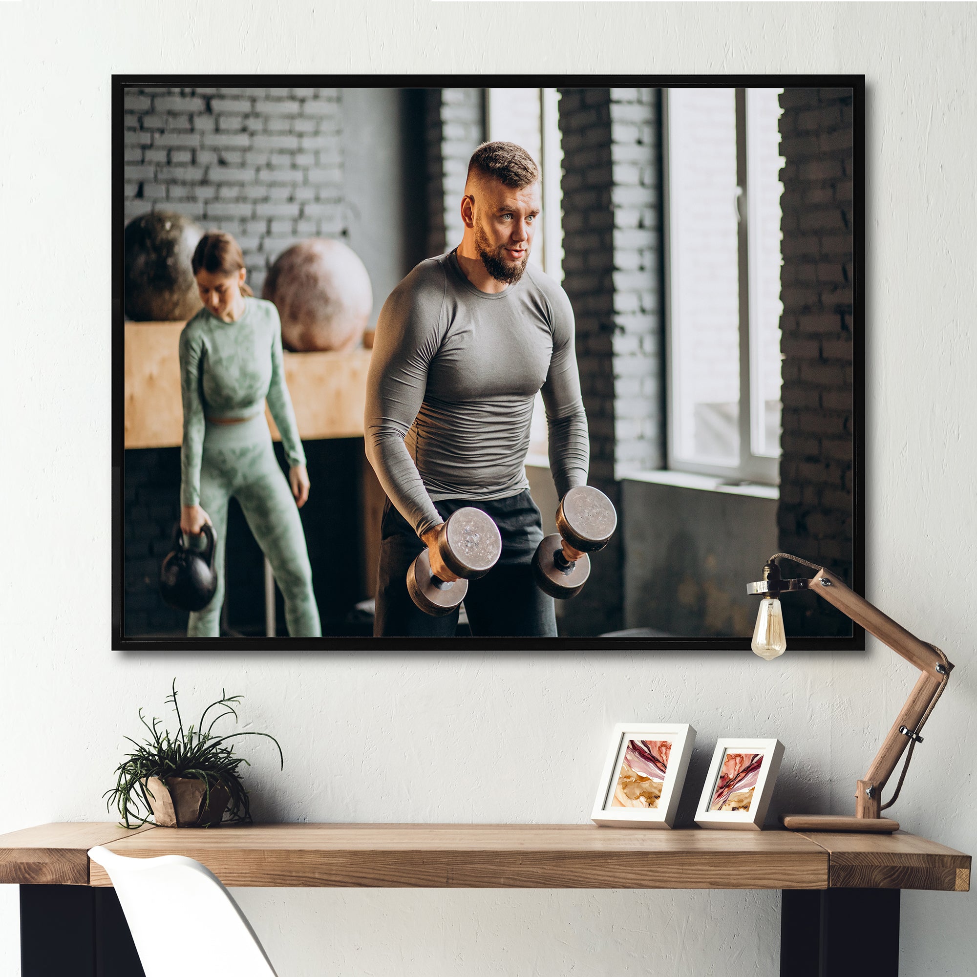 Bodybuilding Workout I - Aerobic & Bodybuilding Canvas Wall Art