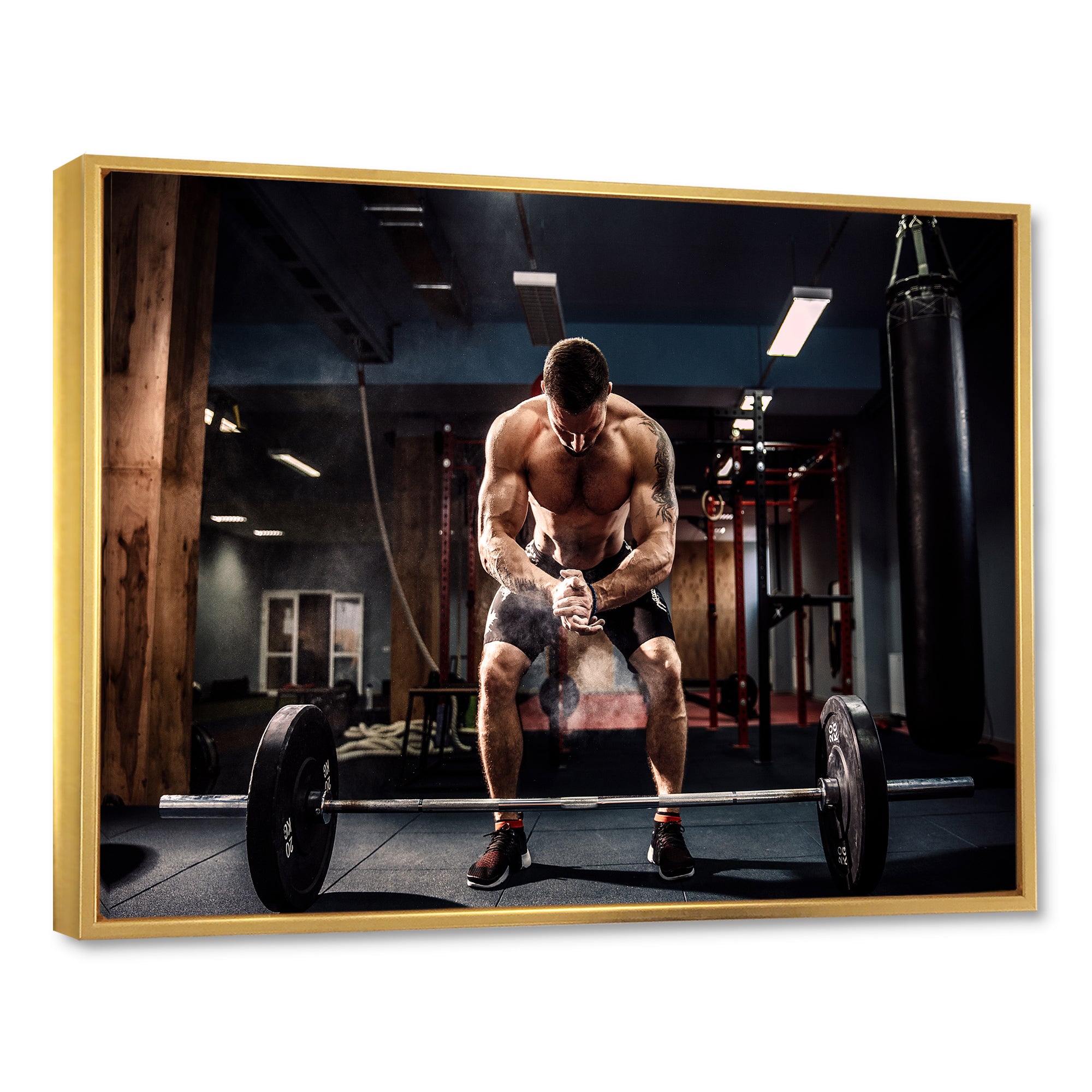 Bodybuilding Deadlift Prepare - Aerobic & Bodybuilding Canvas Wall Art