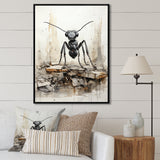 Minimalist March Charcoal Ant - Ant Home Decor Art