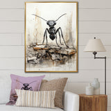 Minimalist March Charcoal Ant - Ant Home Decor Art