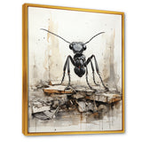 Minimalist March Charcoal Ant - Ant Home Decor Art