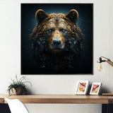 A Baroque Featuring A Bear With Gold - Bear Canvas Wall Art