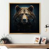 A Baroque Featuring A Bear With Gold - Bear Canvas Wall Art