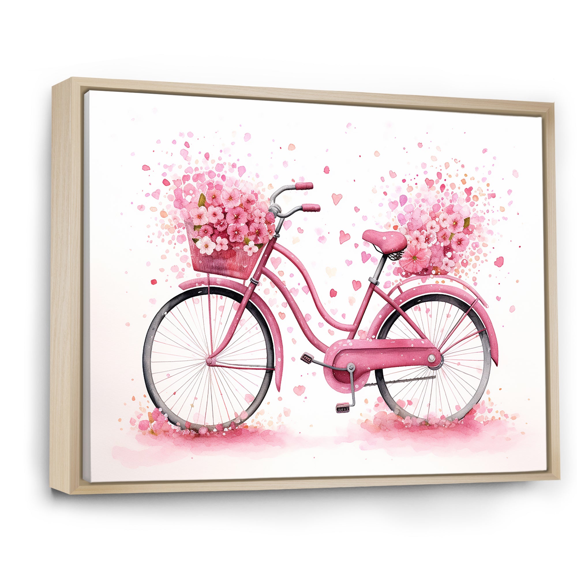 Candy Cruise Pink Bicycle - Bicycle Canvas Wall Art