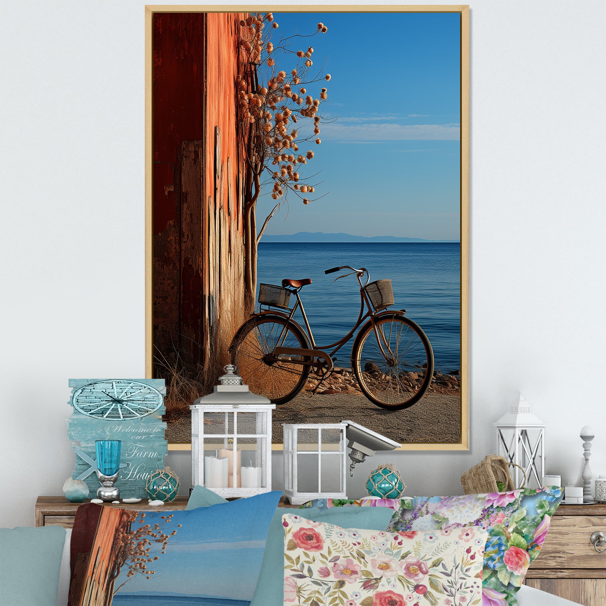 Cobalt Cruiser Bicycle - Bicycle Canvas Wall Art