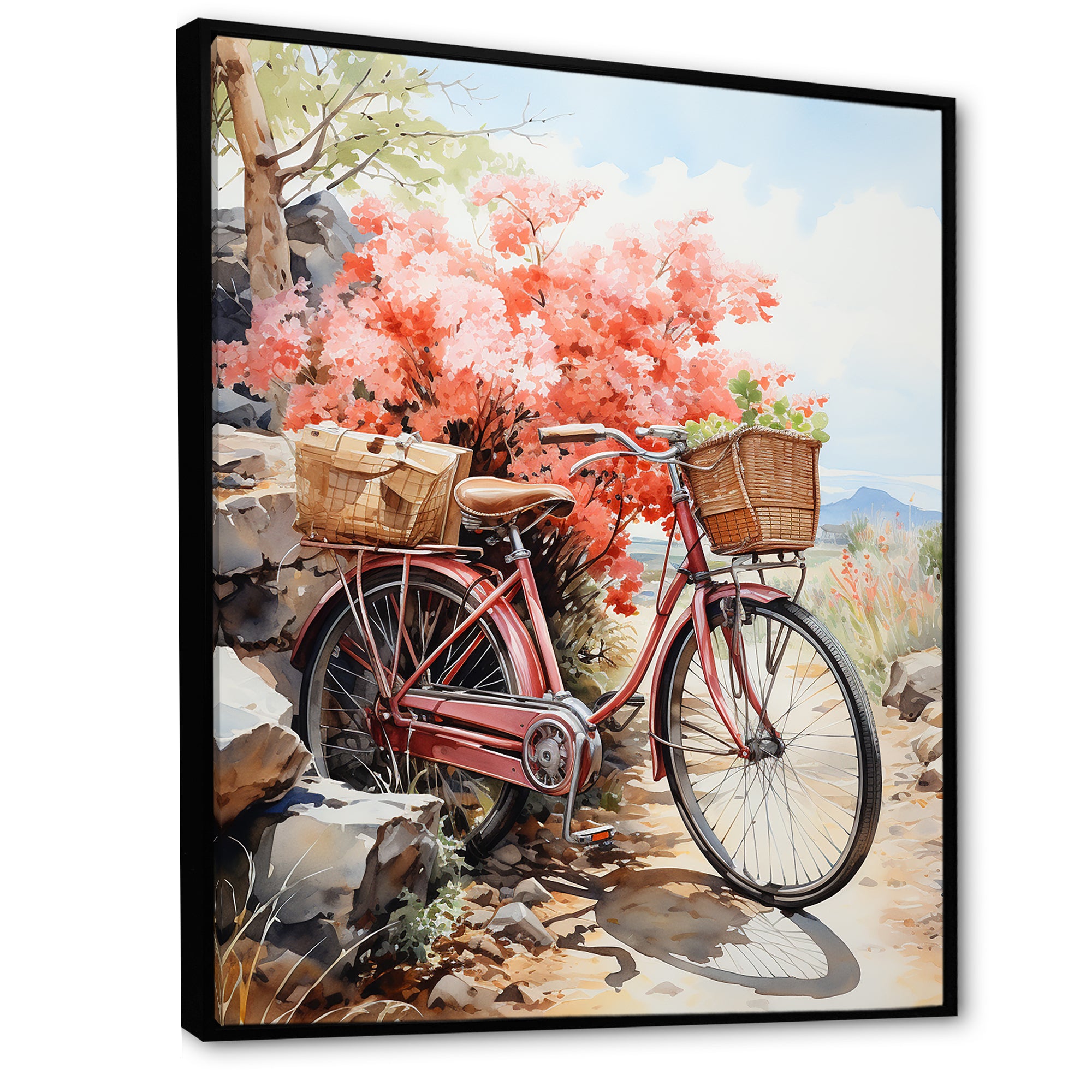 Coral Cruise Bicycle - Bicycle Canvas Wall Art