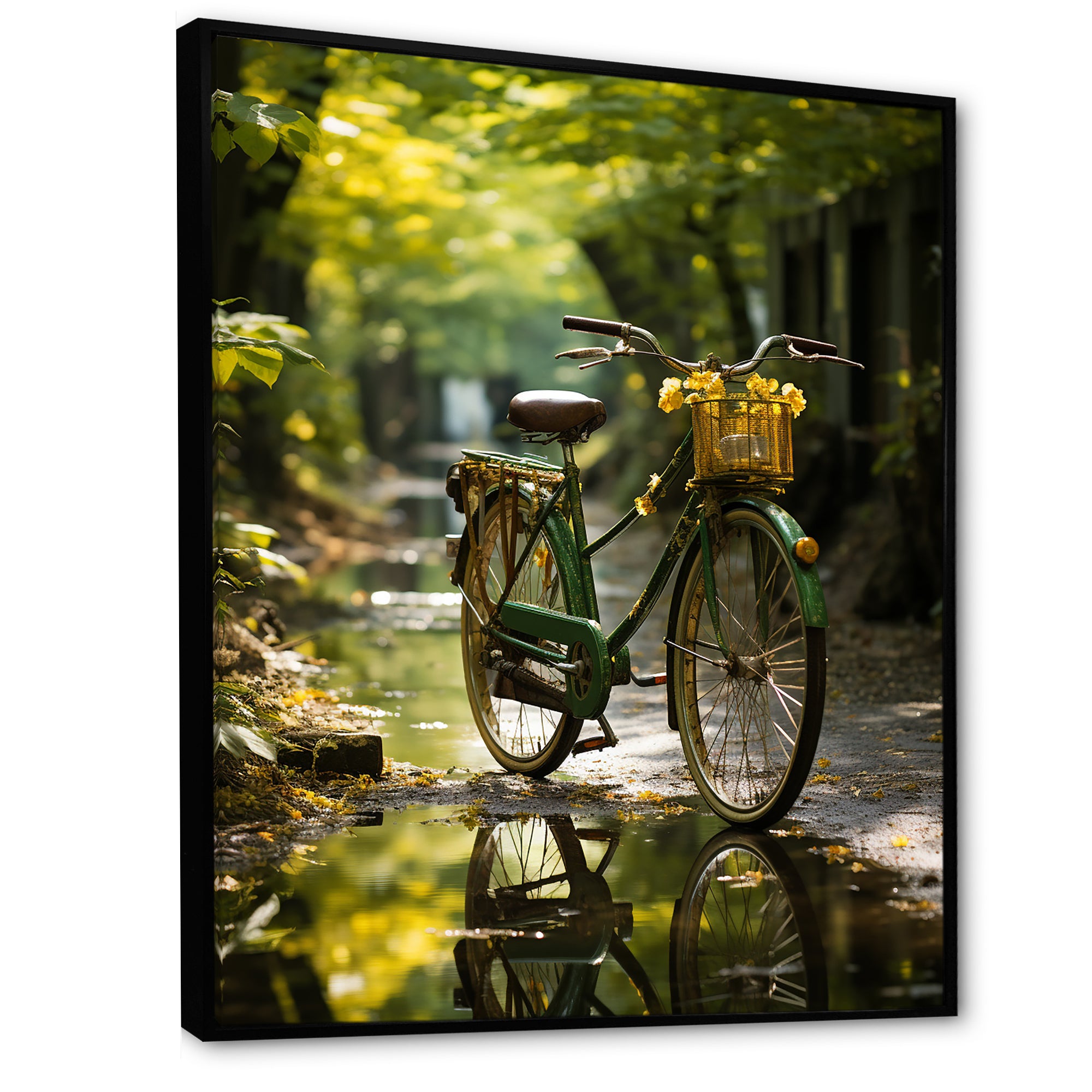 Emerald Excursion Bicycle - Bicycle Canvas Wall Art