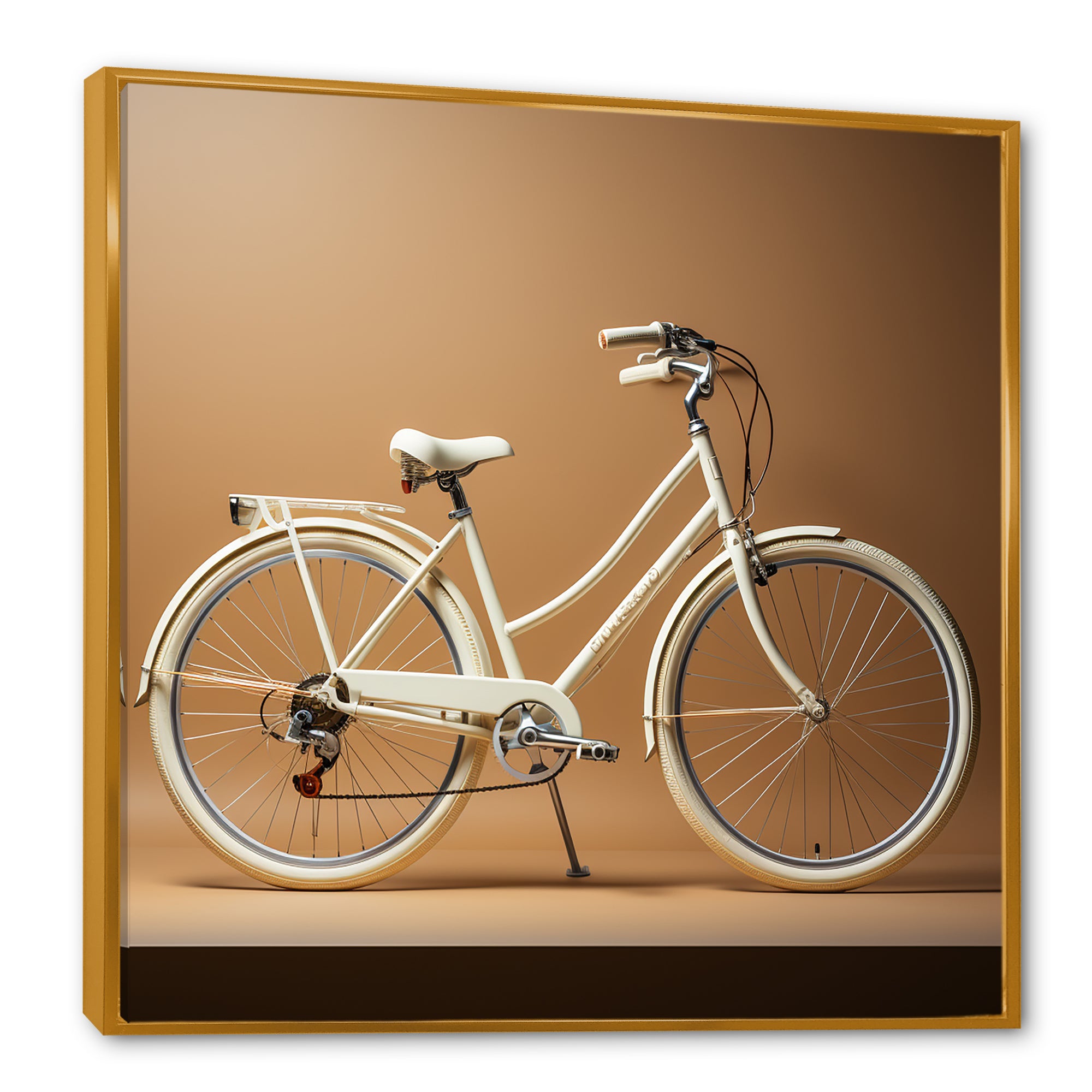 Ivory Itinerary Bicycle - Bicycle Canvas Wall Art