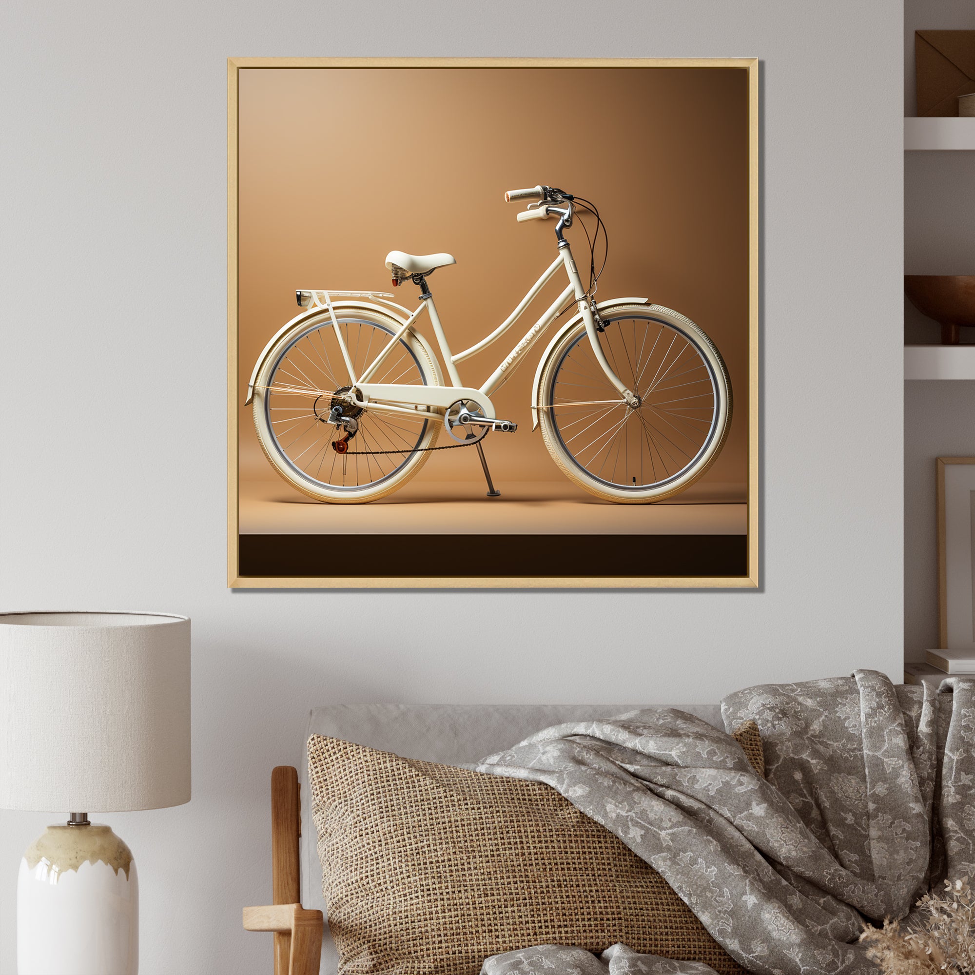 Ivory Itinerary Bicycle - Bicycle Canvas Wall Art