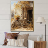 Olive Outing Vintage Bicycle - Bicycle Canvas Wall Art