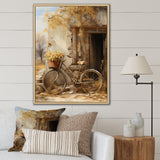Olive Outing Vintage Bicycle - Bicycle Canvas Wall Art