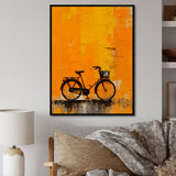 Bicycle Orange Odyssey - Bicycle Canvas Wall Art