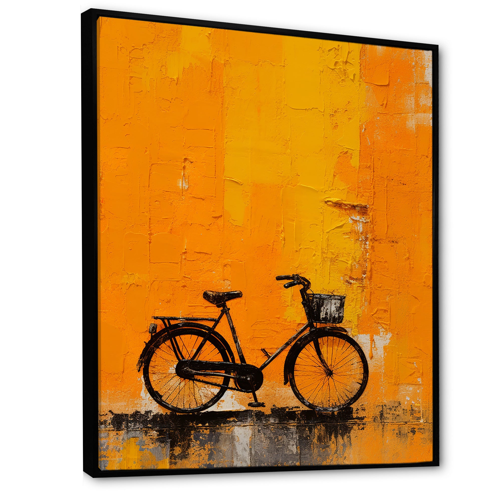 Bicycle Orange Odyssey - Bicycle Canvas Wall Art