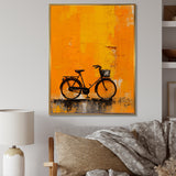 Bicycle Orange Odyssey - Bicycle Canvas Wall Art