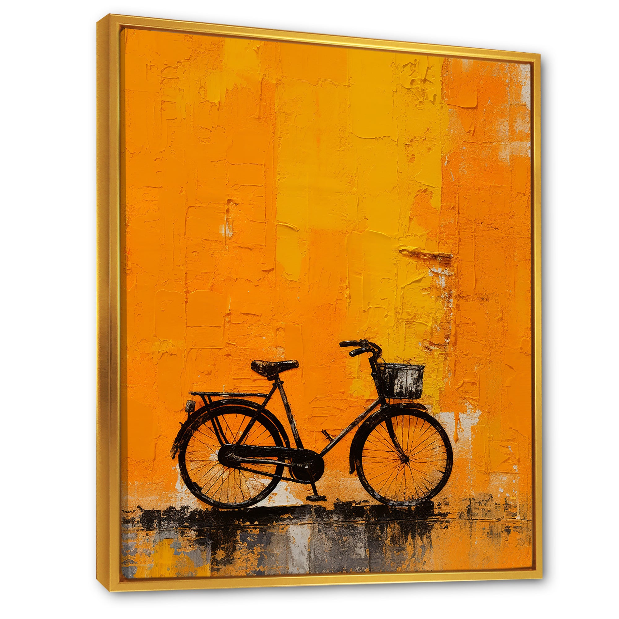 Bicycle Orange Odyssey - Bicycle Canvas Wall Art