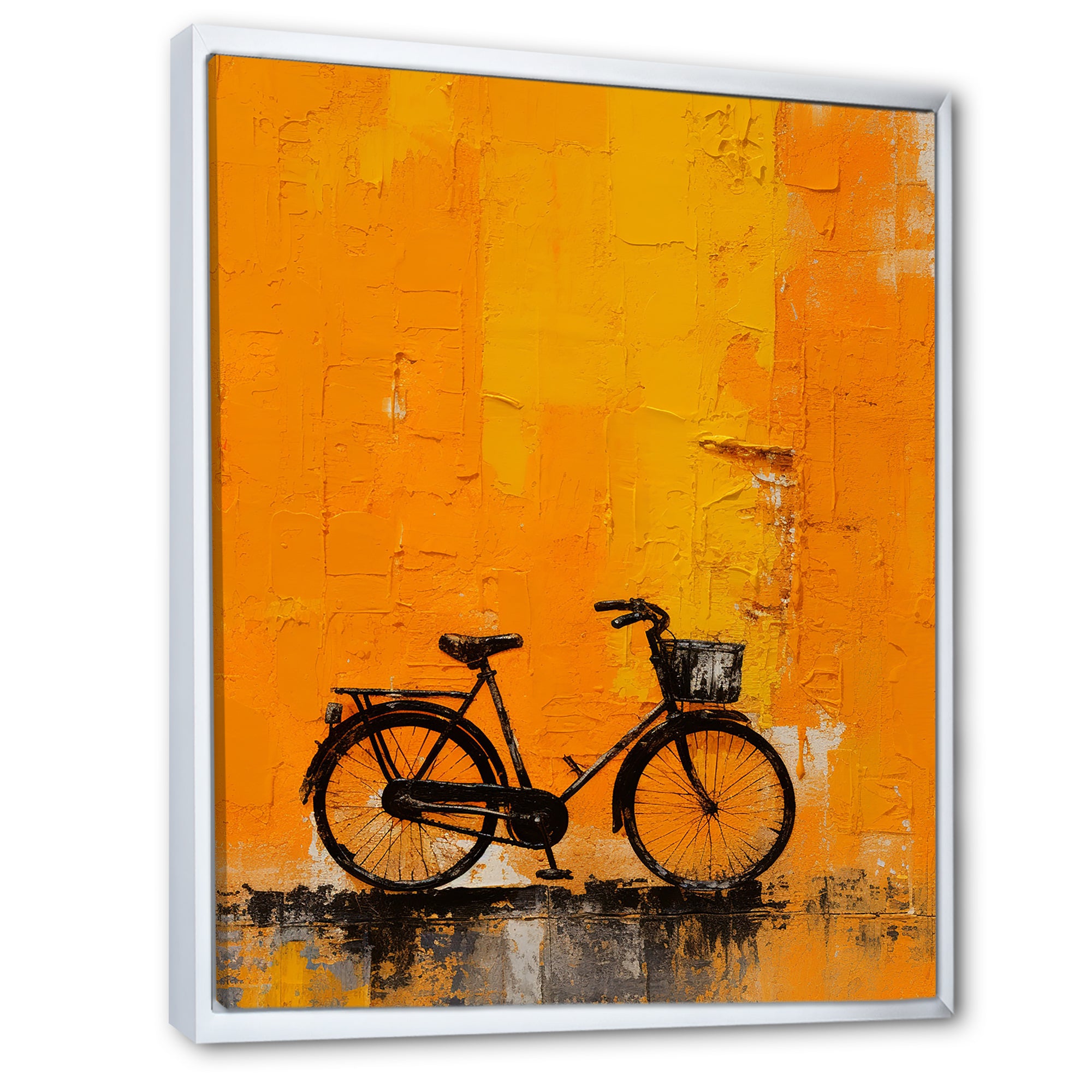 Bicycle Orange Odyssey - Bicycle Canvas Wall Art